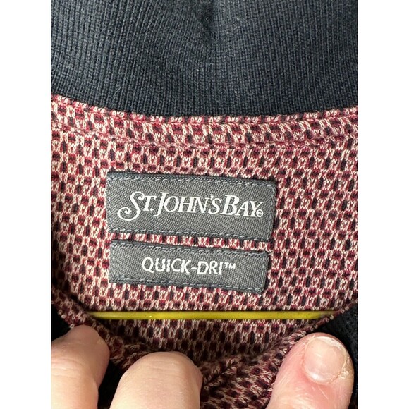 St. Johns Bay Quick Dry Polo Men's Large Easy Care Lightweight Performance Shirt - Picture 2 of 6